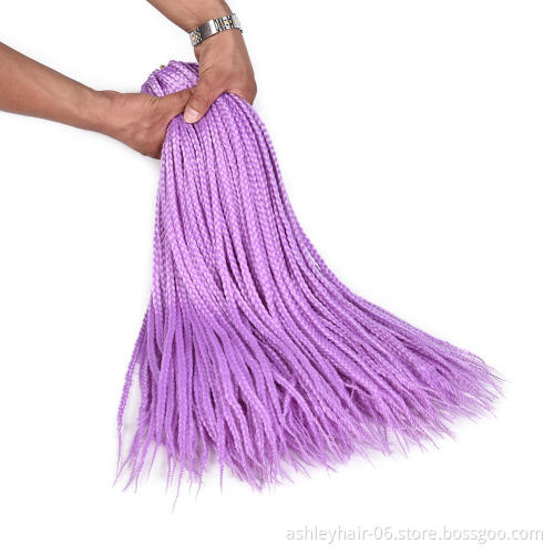 24 Inch 22 Strands Colorful 3D Cubic Split Twist Synthetic Crochet Hair Box Braid